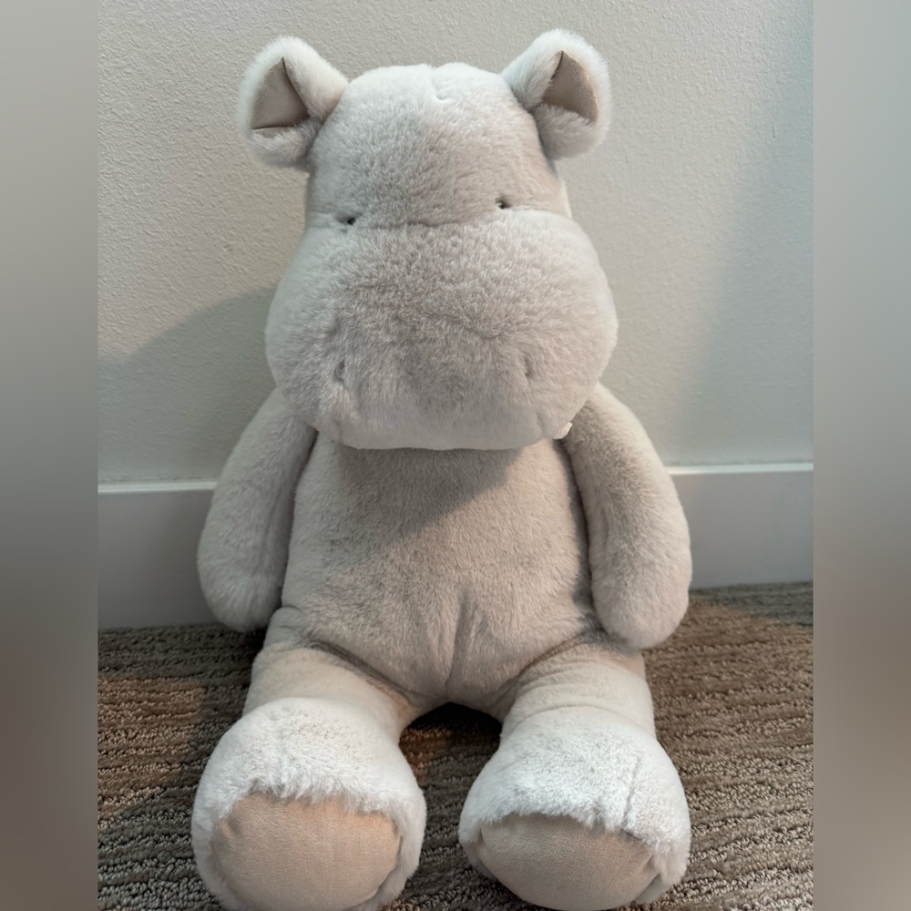 Pottery Barn Kids Soft Gray Plush Hippo